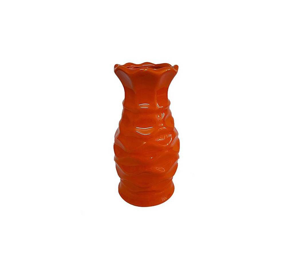 Single Color Ceramic Flower Vase - Red