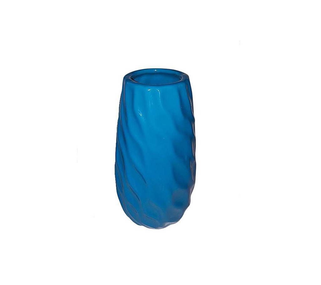 Single Color Ceramic Flower Vase - Blue
