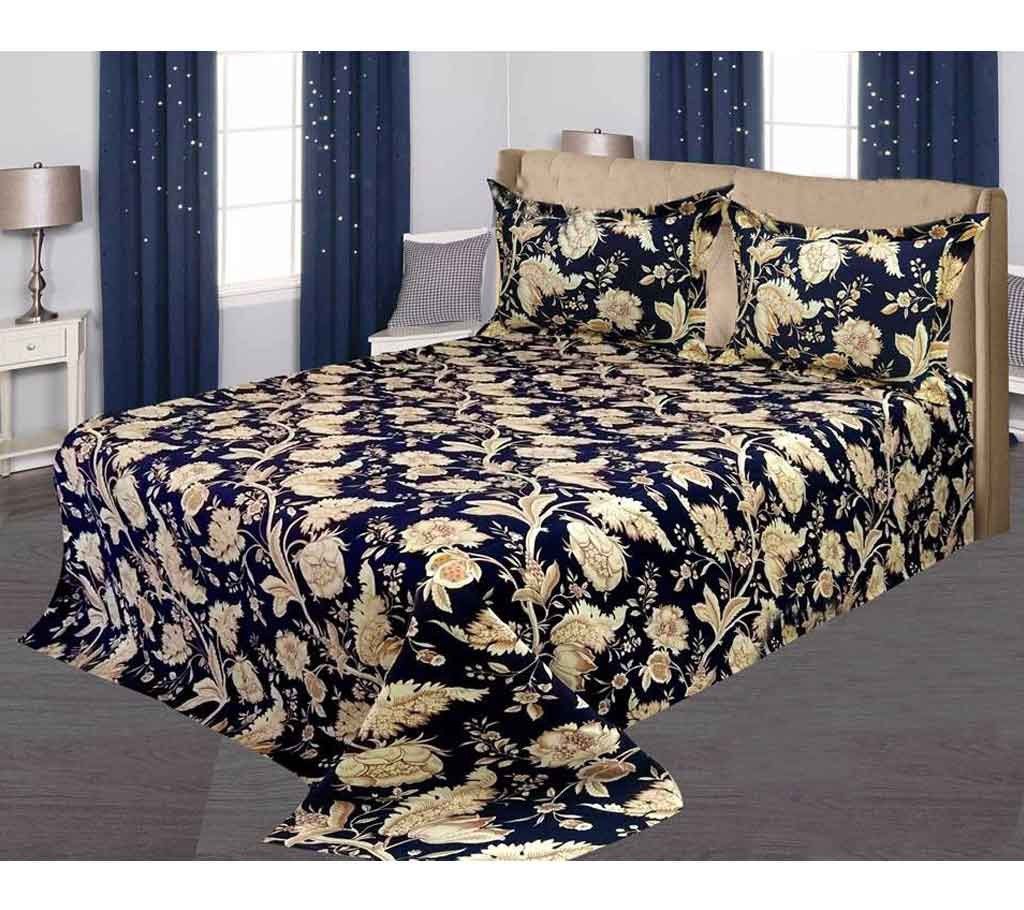 Home Tex Printed cotton double size bedsheet set