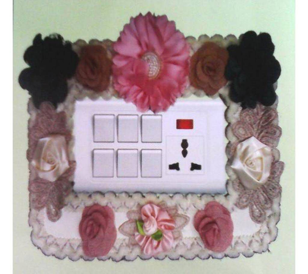 Flower fabric creative switch sticker