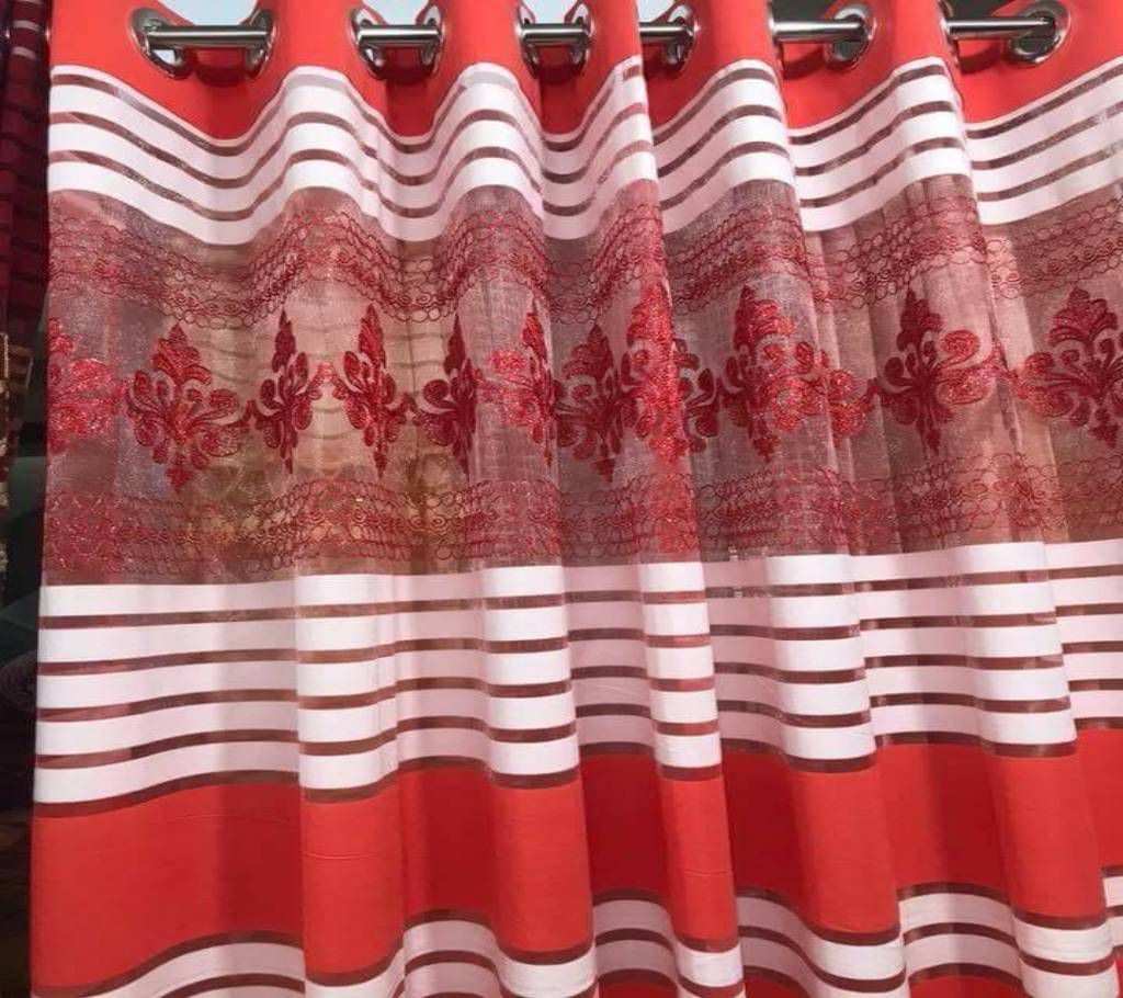Tissue and Net Fabric Curtain (Singel Piece)