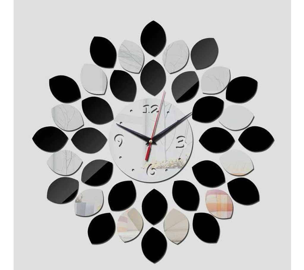 acrylic Mirror Real Time Clock Sticker 