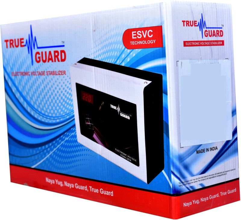 true guard Voltage stabilizer TG4K90V for AC Upto 1.5 Ton (90V-300V) voltage stabilizer  (black and white)