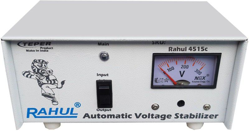 rahul 4515c 300 VA 140-280 Volt 1 LCD/LED TV +DVD/DTH/Music System Automatic Voltage Stabilizer Automatic Stabilizer  (White)