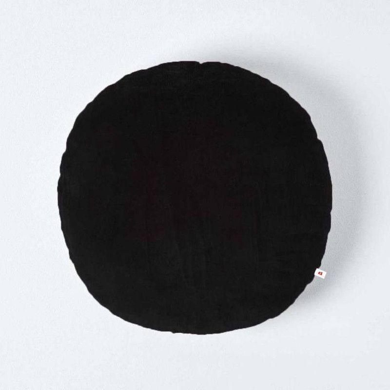 Cozyert Microfibre Solid Cushion Pack of 1  (Black)