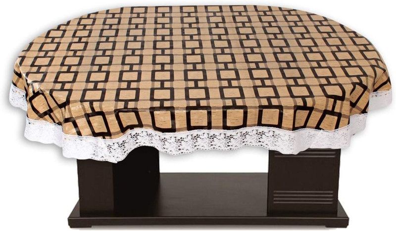 TANLOOMS Printed 8 Seater Table Cover  (Brown, Plastic)