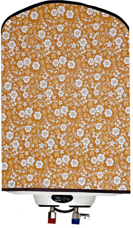 AAVYA UNIQUE FASHION Water Geyser Cover  (Width: 39.37 cm, Orange,White)