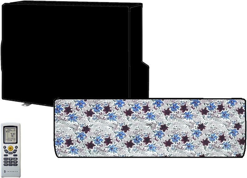 KVAR Air Conditioner Cover  (Width: 60 cm, Maroon, Blue)