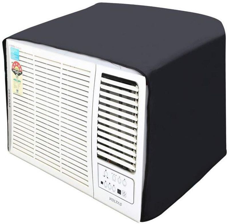 JM Homefurnishings Air Conditioner Cover  (Width: 66 cm, Grey, plain)