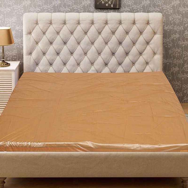 Polyester Double Bedsheet  (Pack of 1, gold colour)