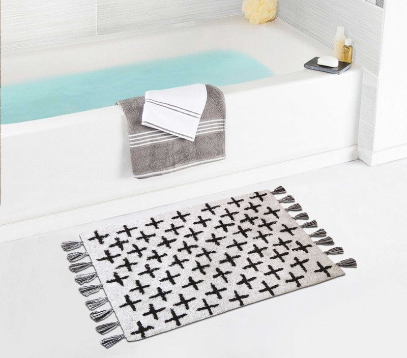 The Home Talk Cotton Door Mat  (Natural, Medium)