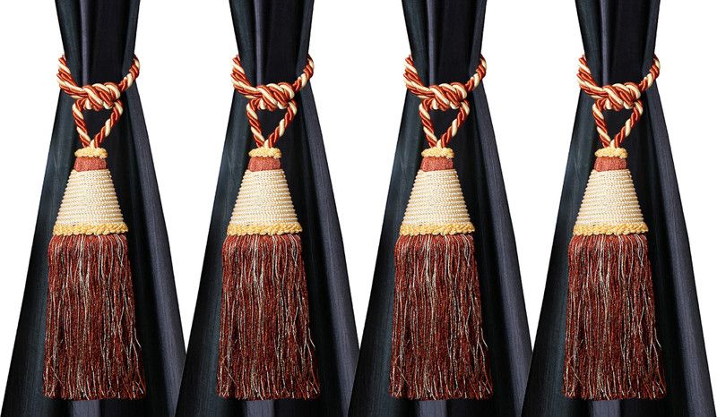 KUBER INDUSTRIES Brown Tassels  (Pack of 4)