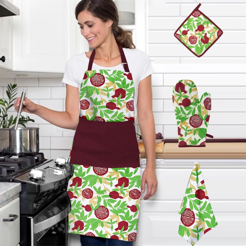 Flipkart SmartBuy Green Cotton Kitchen Linen Set  (Pack of 4)