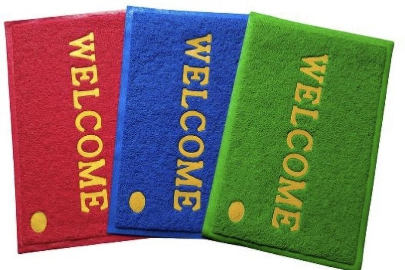 NITESH PVC (Polyvinyl Chloride) Floor Mat  (Multicolor, Free, Pack of 3)