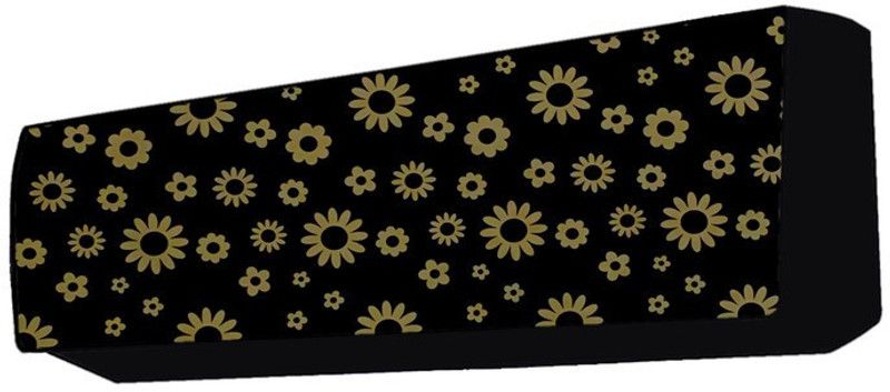 Fabrious Air Conditioner Cover  (Width: 85 cm, Yellow, Black)
