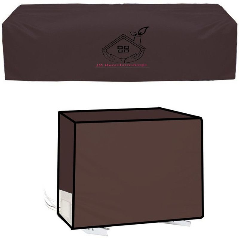 JM Homefurnishings Air Conditioner Cover  (Width: 110 cm, Brown)