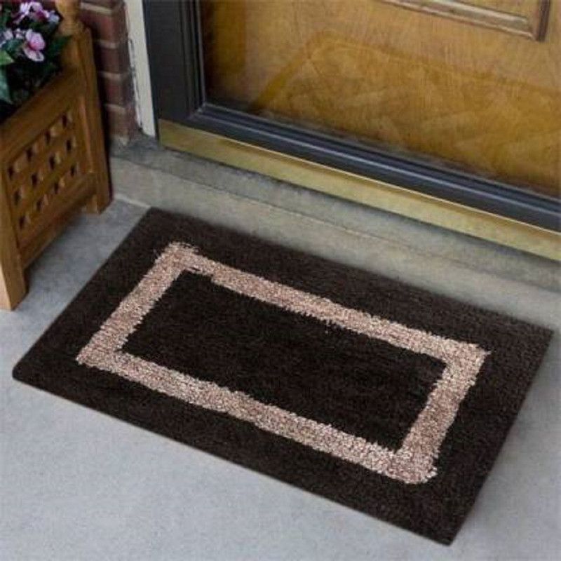 NAVRUDRA Microfiber Door Mat  (Brown, Beige, Medium)