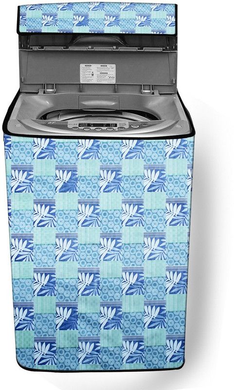 Stylista Top Loading Washing Machine Cover  (Width: 57 cm, Blue, Black)