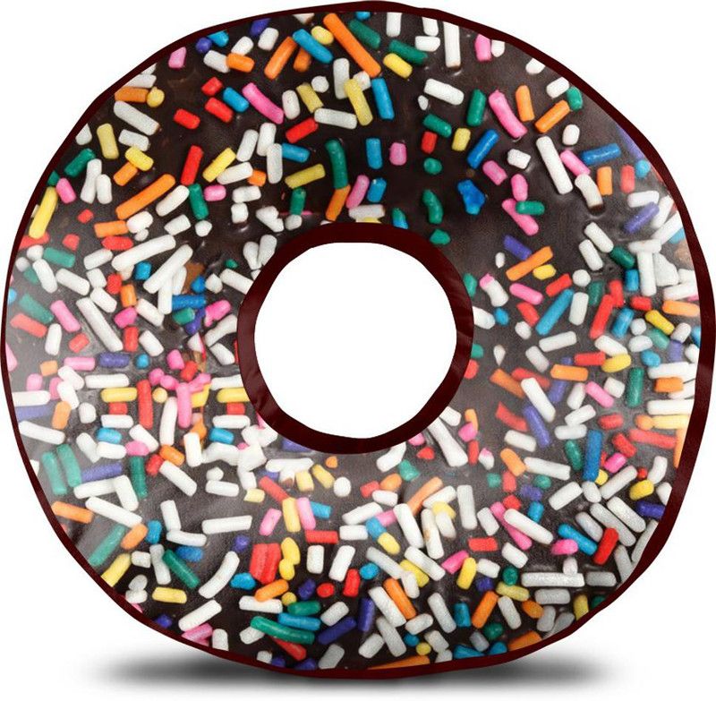 Sleep Nature's Donut Polyester Fibre Polka Cushion Pack of 1  (Dark Brown 2)