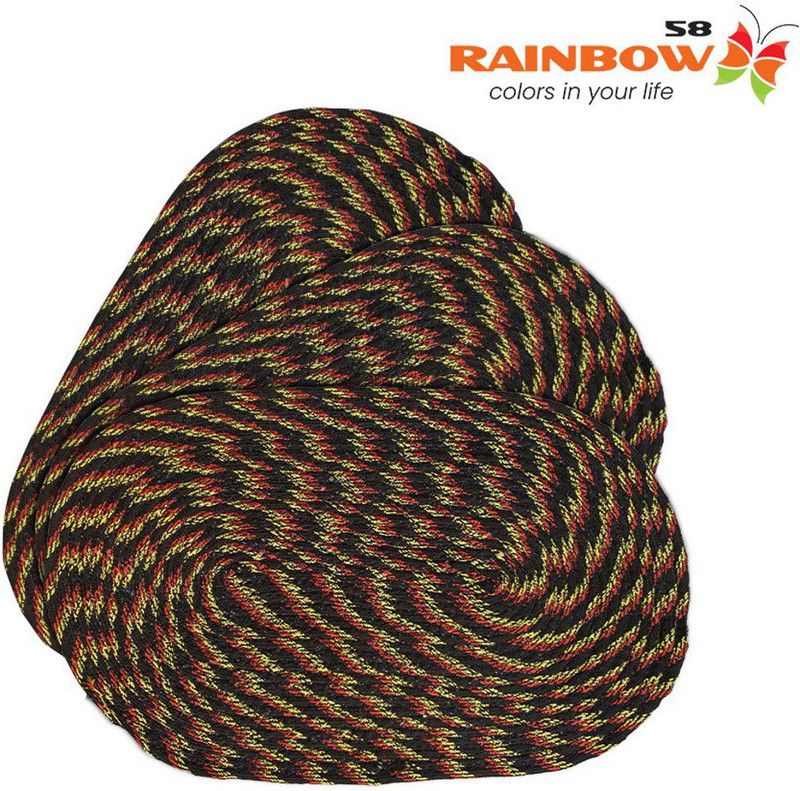 Rainbow58 Cotton Door Mat  (Black, Large, Pack of 3)