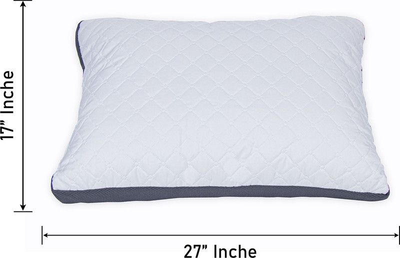 Ayka Polyester Fibre, Microfibre Abstract Sleeping Pillow Pack of 1  (White, Grey)