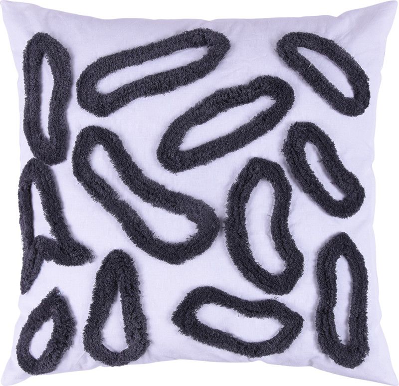SnH Homes Self Design Cushions Cover  (45 cm*45 cm, White)