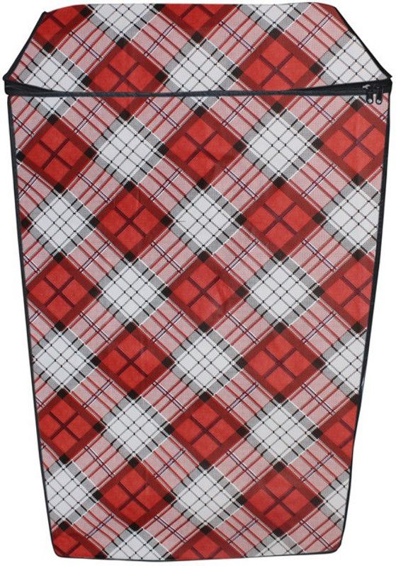 Fabrious Top Loading Washing Machine Cover  (Width: 58 cm, Red, Black)
