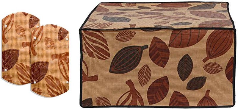 Stylista Microwave Oven Cover  (Width: 53 cm, Red, Yellow)