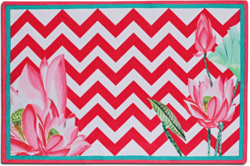 SEJ BY NISHA GUPTA Rectangular Pack of 1 Table Placemat  (Multicolor, Cotton)