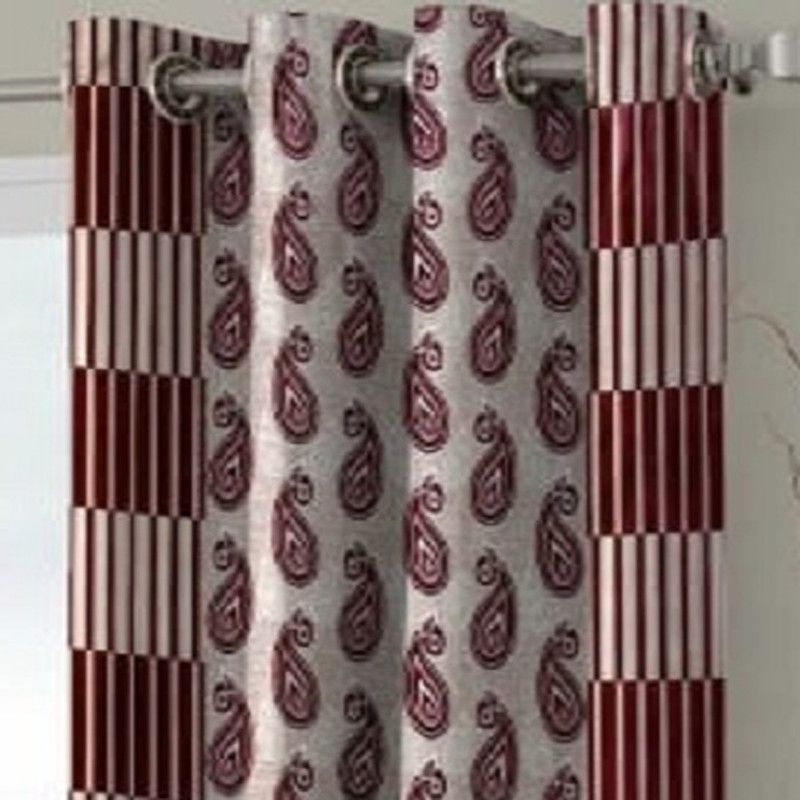 214 cm (7ft) Door Curtain  (Red)