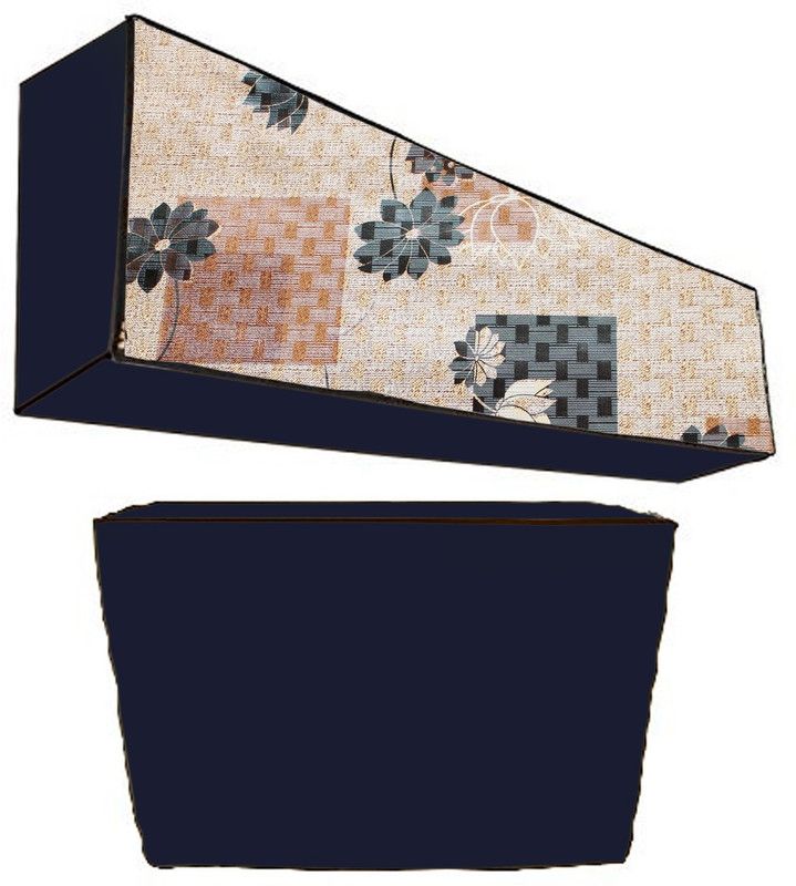 KingMatters Air Conditioner Cover  (Width: 85 cm, Black, Grey)