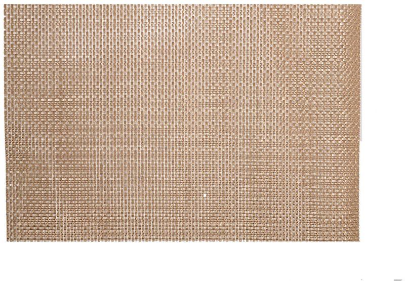 Skywalk Rectangular Pack of 6 Table Placemat  (Beige, Linen)