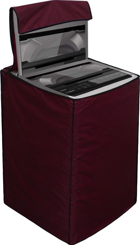 Star Weaves Top Loading Washing Machine Cover  (Width: 58 cm, Maroon)