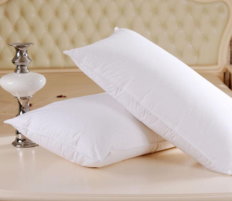 JDX 18002-2-16x24 Cotton Solid Sleeping Pillow Pack of 2  (White)