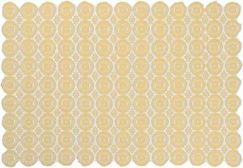 Shri Ganesh Handloom Geometric 4 Seater Table Cover  (Beige, Polyester)