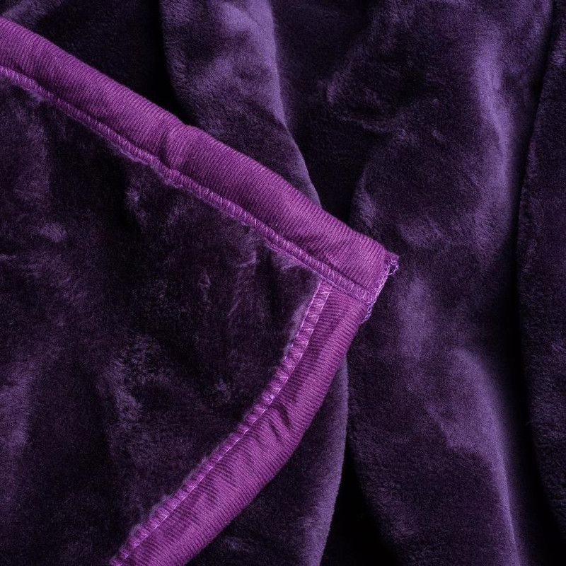 Anokhi Floral Double Mink Blanket for Heavy Winter  (Polyester, Purple)