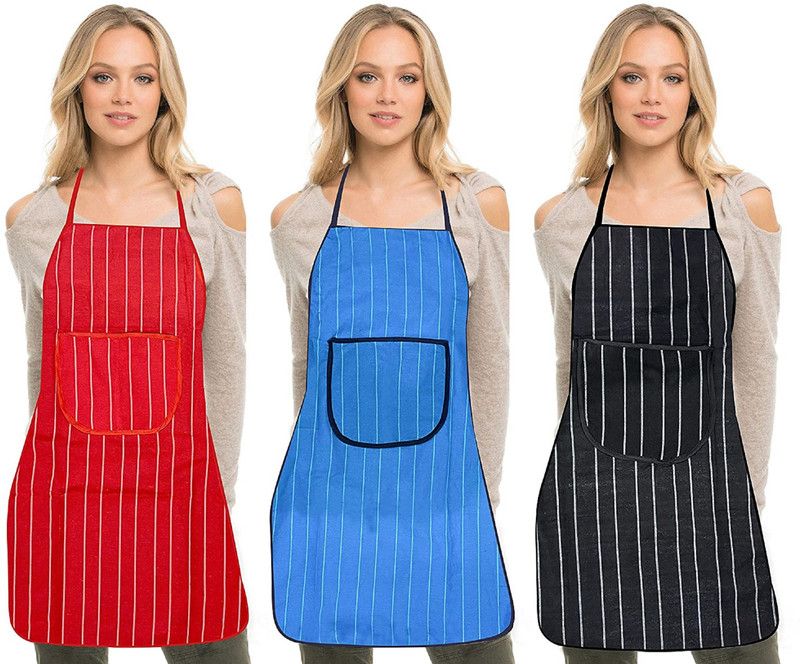 Cotton, Polyester Chef's Apron - Free Size  (Multicolor, Pack of 3)