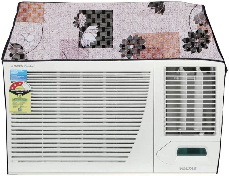 KingMatters Air Conditioner Cover  (Width: 74 cm, Black, Grey)