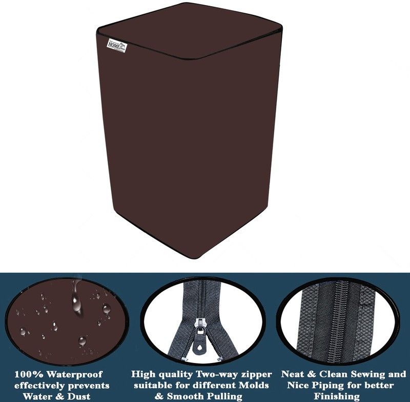 wellhome decor Furnishing Top Loading Washing Machine Cover  (Width: 59 cm, PLAIN COFFEE)