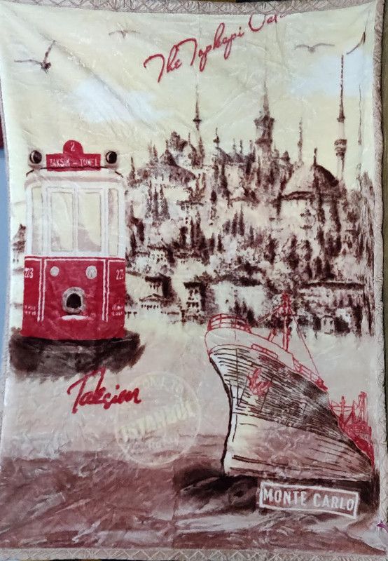 MITTAL Printed Double Woollen Blanket for Mild Winter  (Woollen Blend, LIght Yellow)