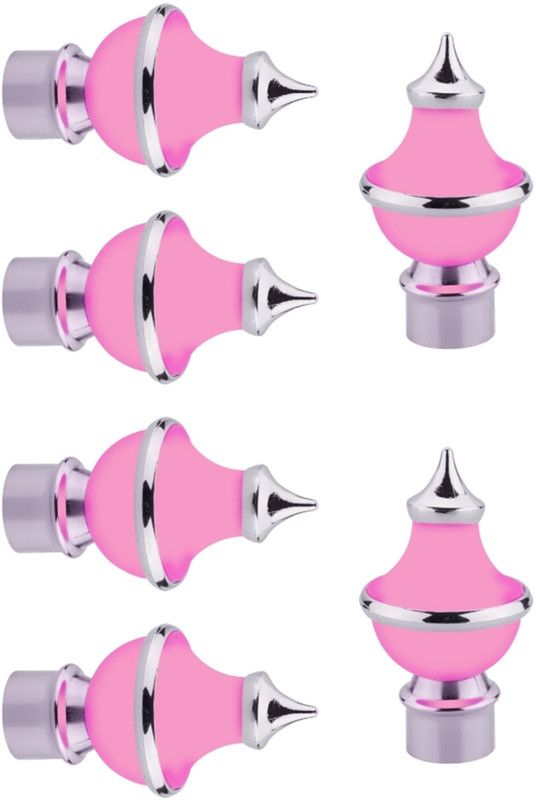kazare Pink Curtain Knobs Metal  (Pack of 6)