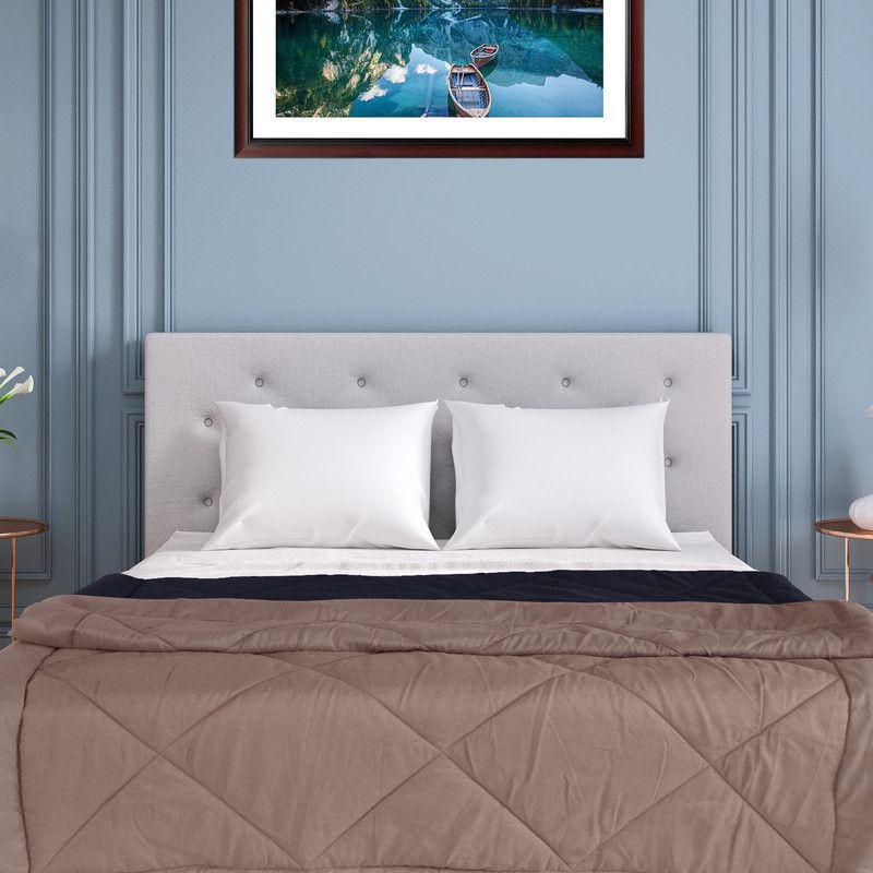 F1RST STITCH Solid Single Comforter for AC Room  (Microfiber, Light Coffee & Black)