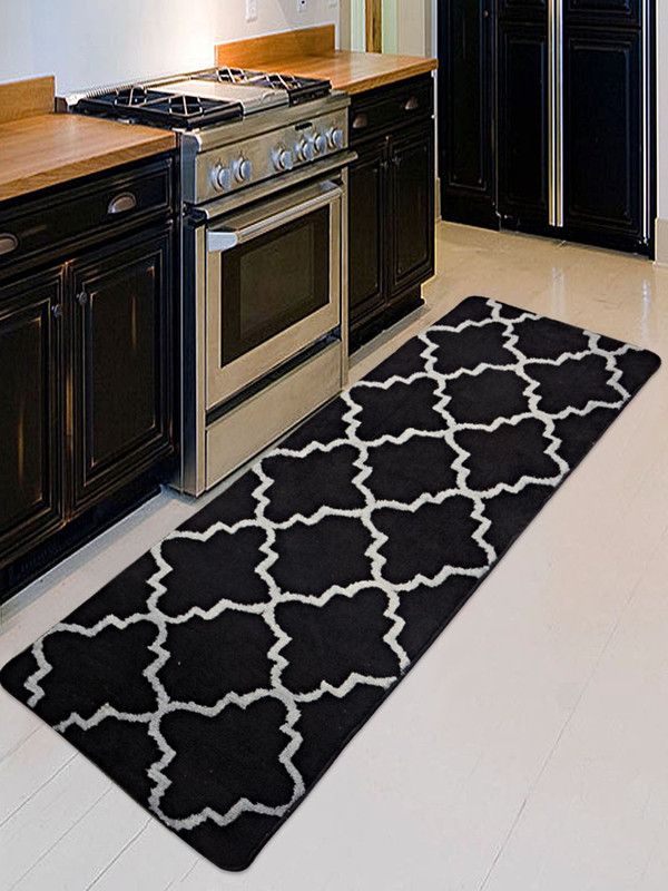 Saral Home Black Cotton Runner  (50 cm, X 180 cm, Rectangle)
