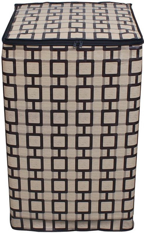 Fabrious Top Loading Washing Machine Cover  (Width: 66 cm, Beige, Black)