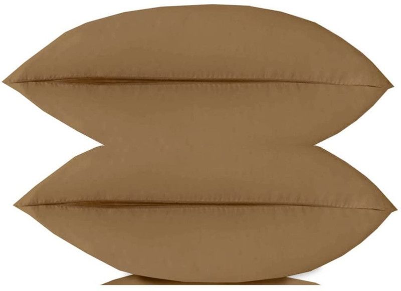 Bhumi Impex Microfibre Solid Cushion Pack of 2  (Taupe)