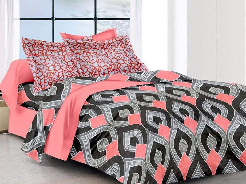 200 TC Cotton Double Bedsheet  (Pack of 1, multicolour)