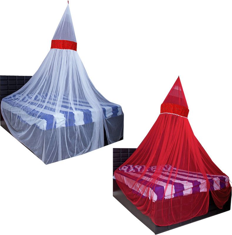 Creative Textiles Polyester Adults Washable FANCY.. Mosquito Net  (Multicolor, Ceiling Hung)