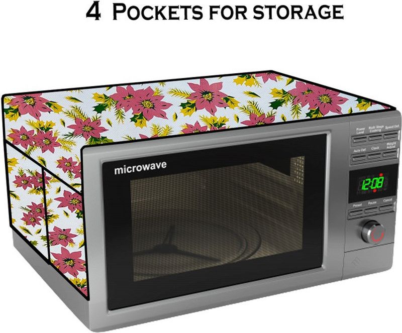 KVAR Microwave Oven Cover  (Width: 53 cm, Green, Brown)