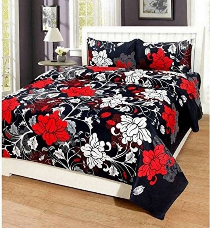 moninfinity 140 TC Cotton Double Floral Flat Bedsheet  (Pack of 1, Multicolor)