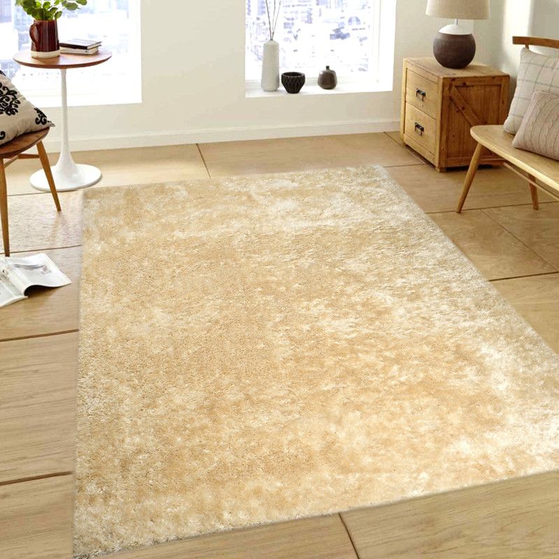 Saral Home White Cotton Carpet  (182 cm, X 274 cm, Rectangle)